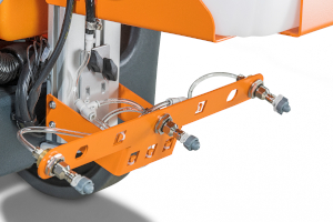 TASKI IntelliSpray unit mounts on the rear of the scrubber drier