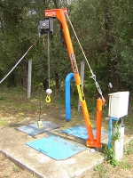 Water companies in Hungary are using the Penny Hydraulics Davit Crane at water and sewage pumping stations.