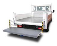 A side or rear mounted platform lift is ideal for handling loads on and off commercial vehicles.