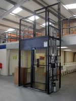The Mezz Lift can be installed in almost any position to handle loads between ground floor and mezzanine level.